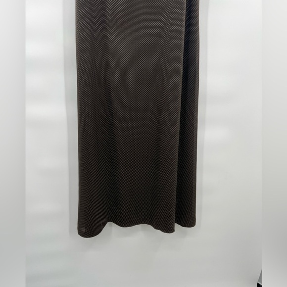 Emanuel Ungaro brown polka dot dress sleeveless maxi size 6/40 - Picture 8 of 11